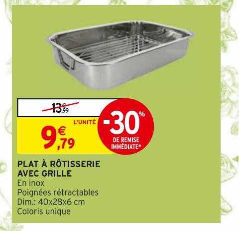 plat à rôtisserie avec grille