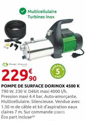 pompe de surface dorinox 4500 k