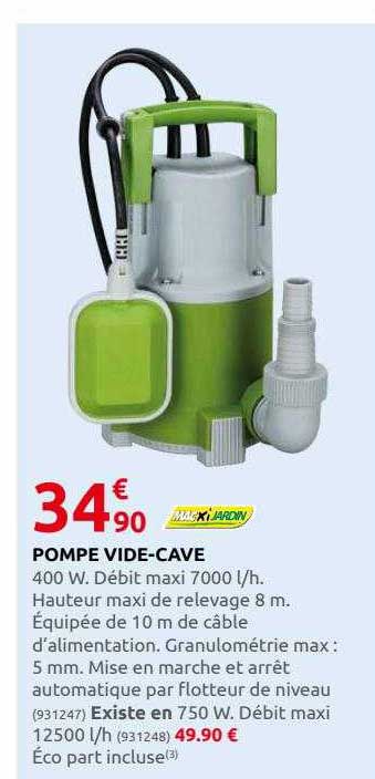 pompe vide-cave macxi jardin