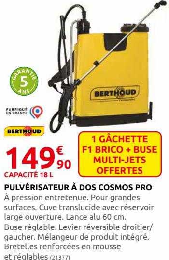 pulvérisateur à dos cosmos por berthoud