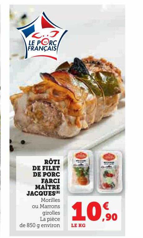 rôti de filet de porc farci maître jacques