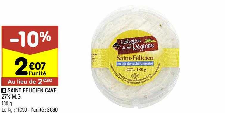 saint félicien cave 27% m.g.