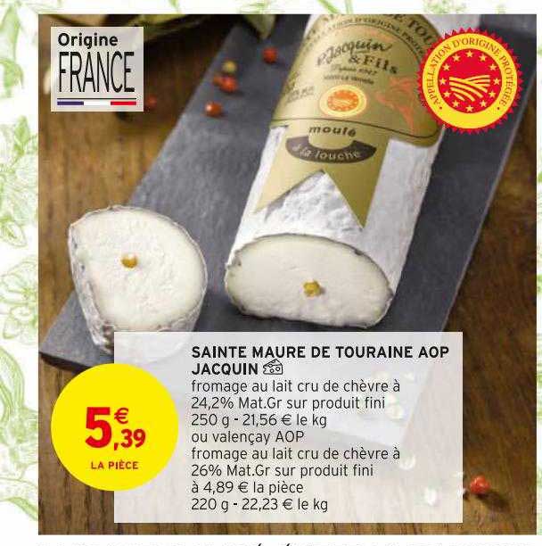 sainte maure de touraine aop jacquin