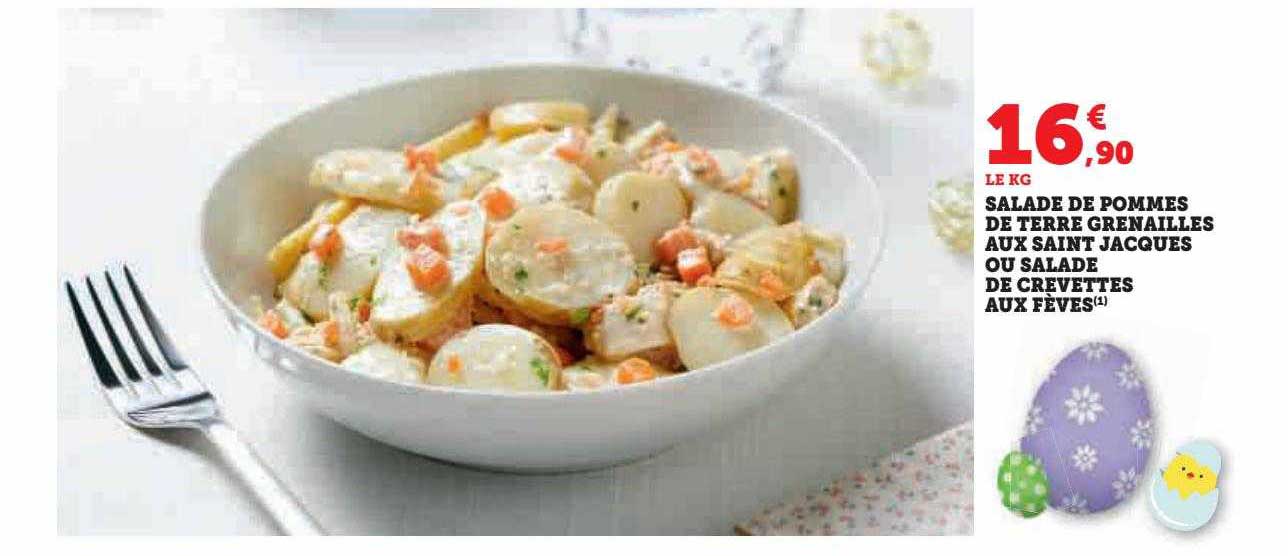 Salade De Pommes De Terre Grenailles Aux Saint Jacques Ou Salade De Crevettes Aux Fèves