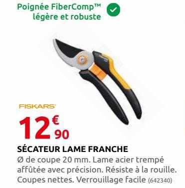 sécateur lame franche fiskars