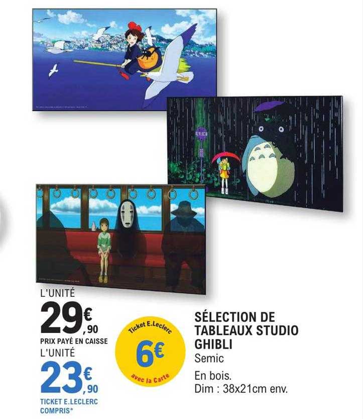 sélection de tableaux studio ghibli