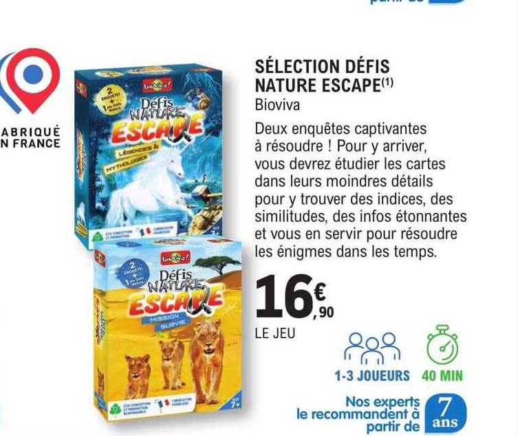 sélection défis nature escape bioviva