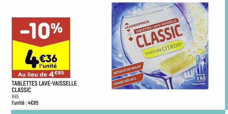 tablettes lave-vaisselle classic