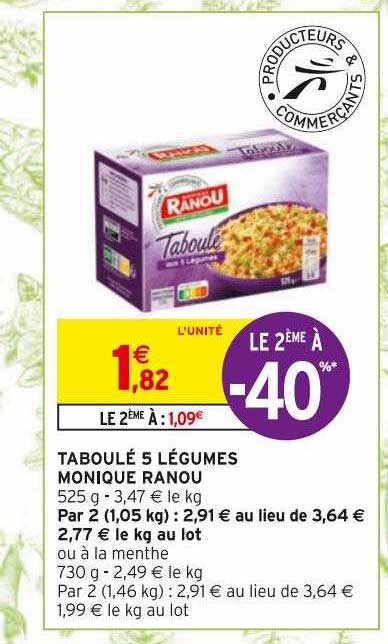 taboulé 5 légumes monique ranou