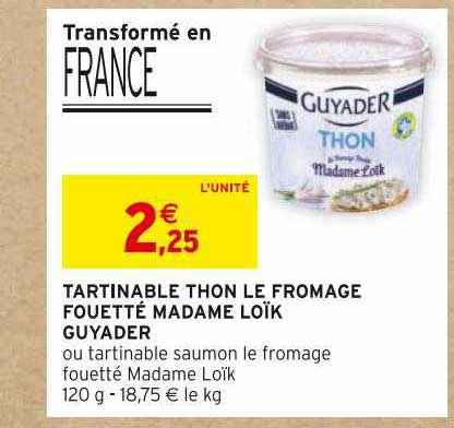 tartinable thon le fromage fouetté madame loïk guyader