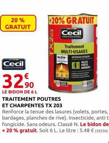 traitement poutres et charpentes tx 203 cecil