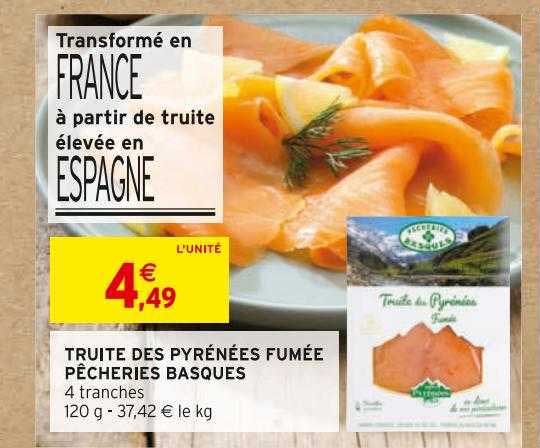 Truite Des Pyrénées Fumée Pêcheries Basques