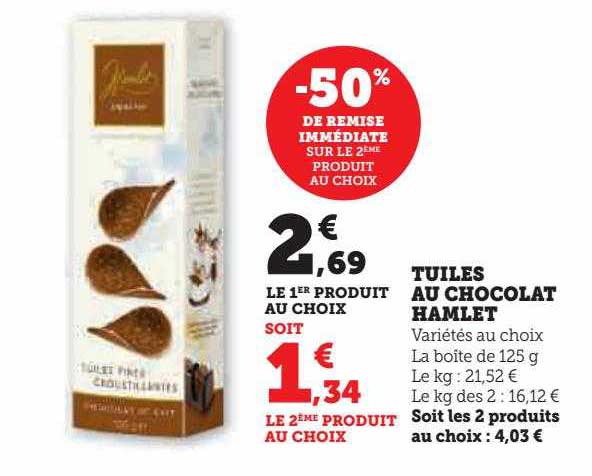 Tuiles Au Chocolat Hamlet