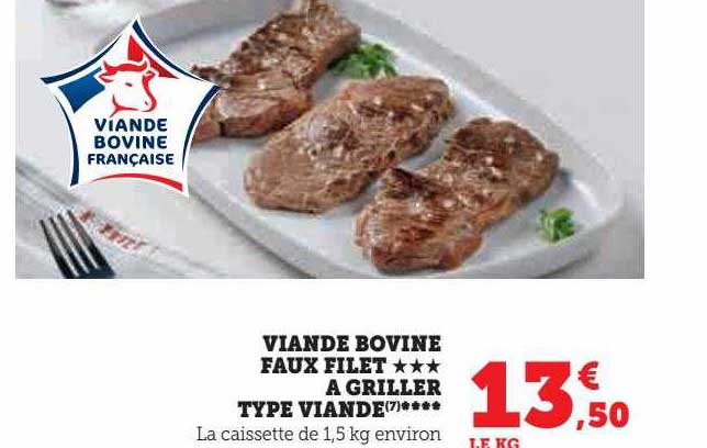 viande bovine faux filet***à griller type viande