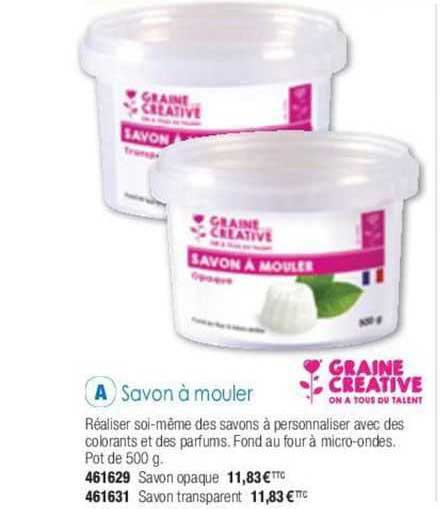savon à mouler graine créative