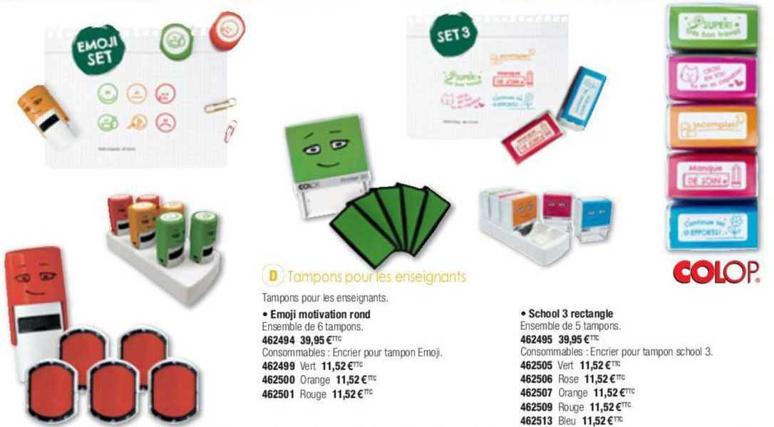 tampons pour les enseignants colop