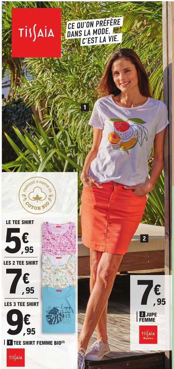 1- Tee Shirt Femme Bio Jupe Femme Tissaia