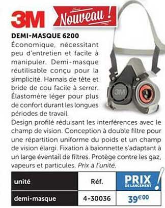 3m demi-masque 6200