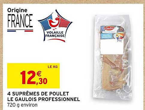 4 suprêmes de poulet le gaulois professionnel