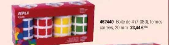 462440 Boîte De 4 (7 080), Formes Carrées, 20 Mm
