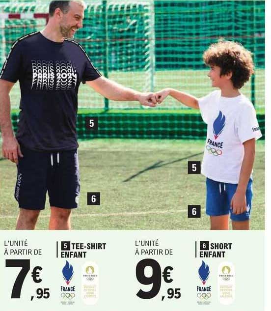 5- tee-shirt enfant 6- short enfant