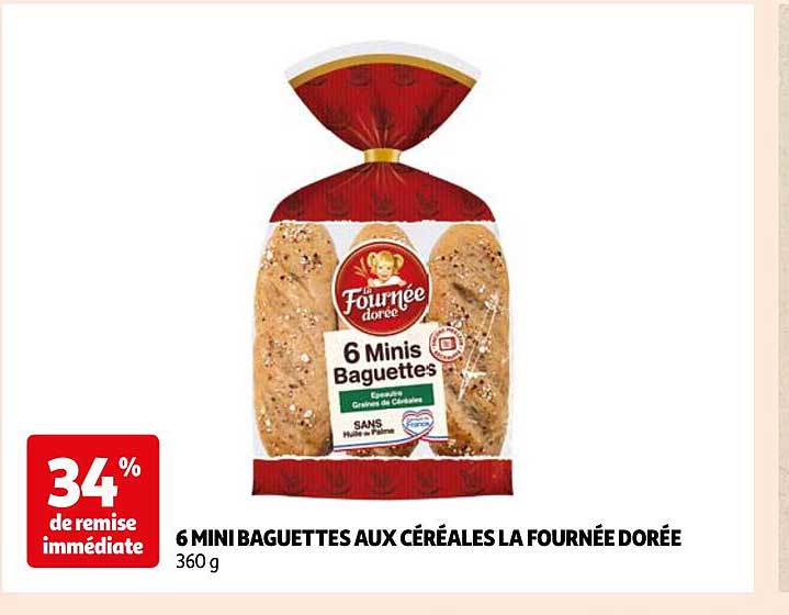 6 mini baguettes aux céréales la fournée dorée