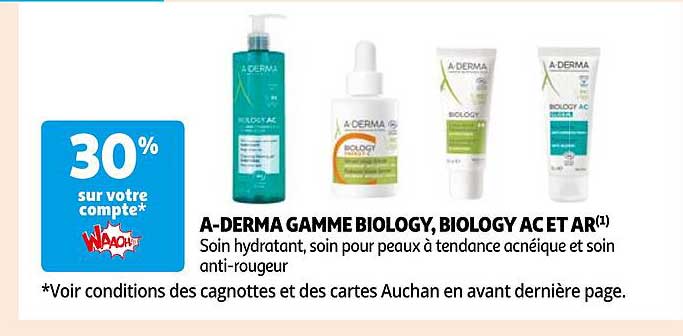 a-derma gamme biology, biology ac et ar