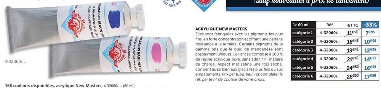 acrylique new masters