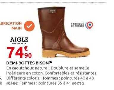 aigle demi-bottes bison