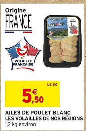 Ailes De Poulet Blanc Les Volailles De Nos Régions
