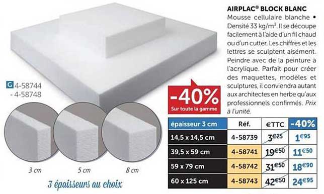 airplac block blanc