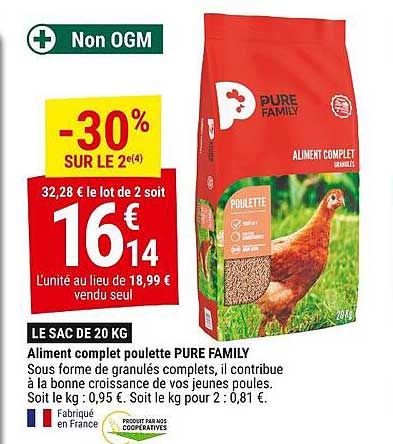 aliment complet poulette pure family