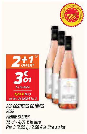 aop costières de nîmes rosé pierre baltier