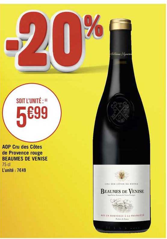 aop cru des côtes de provence rouge beaumes de venisse