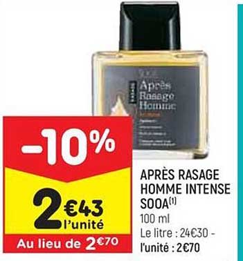après rasage homme intense sooa