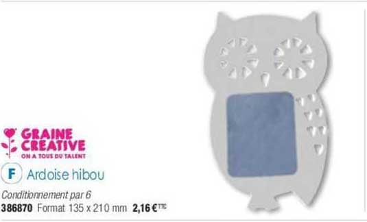 ardoise hibou graine creative