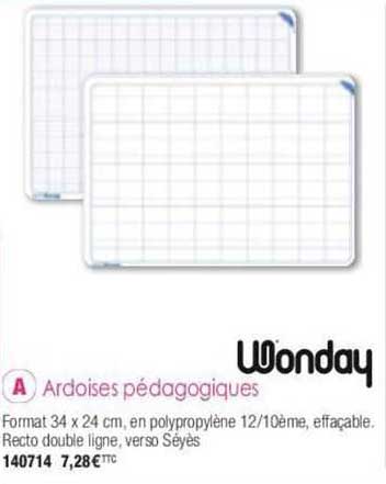 ardoises pédagogiques wonday