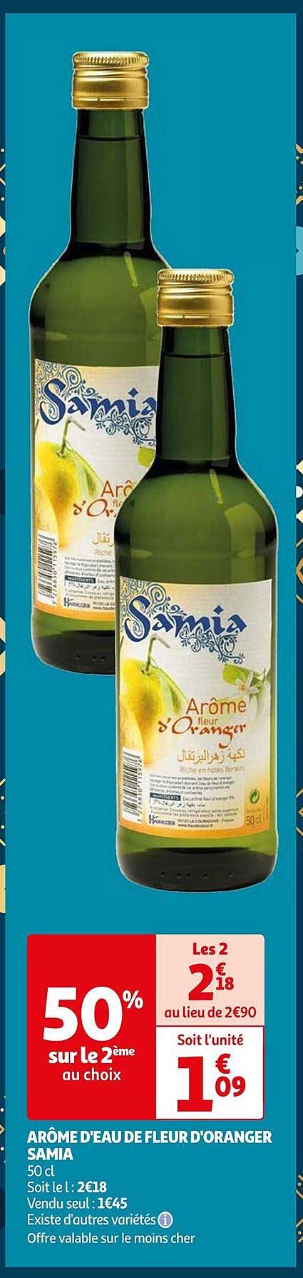 arôme d'eau de fleur d'oranger samia