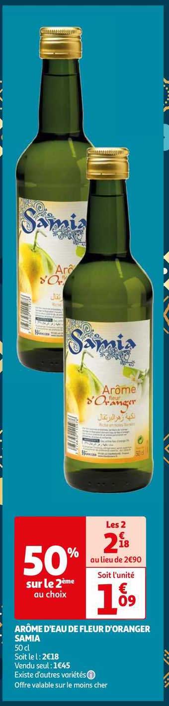 arôme d'eau de fleur d'oranger samia