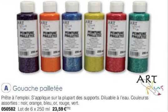 art gouache pailletée