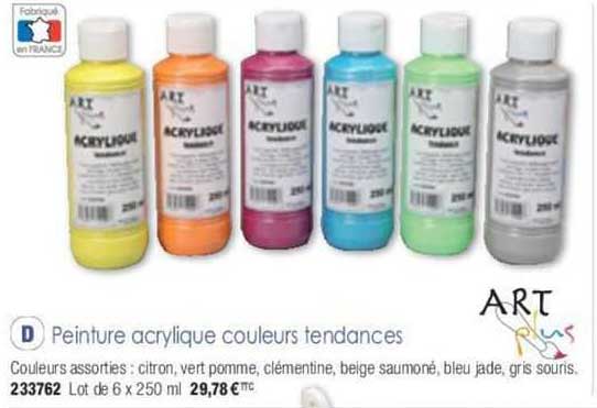 art peinture acrylique couleurs tendances