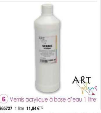 art vernis acrylique à base d'eau 1 litre