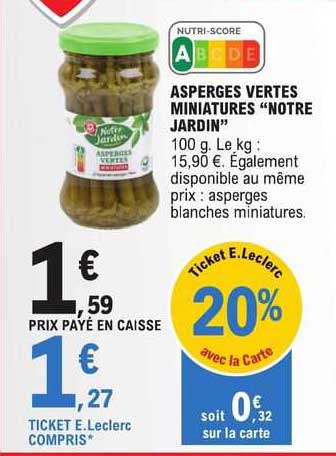 asperges vertes miniatures "notre jardin"