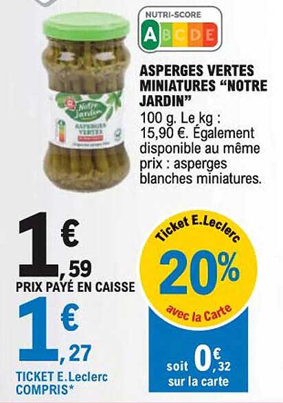 asperges vertes miniatures "notre jardin"