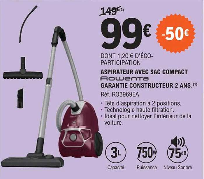 Aspirateur Avec Sac Compact Rowenta