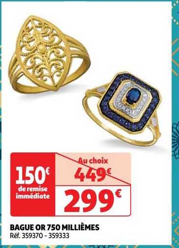 bague or 750 millièmes