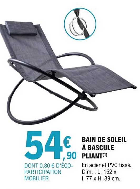 Bain De Soleil à Bascule Pliant