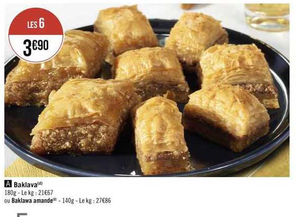 baklava ou baklawa amande