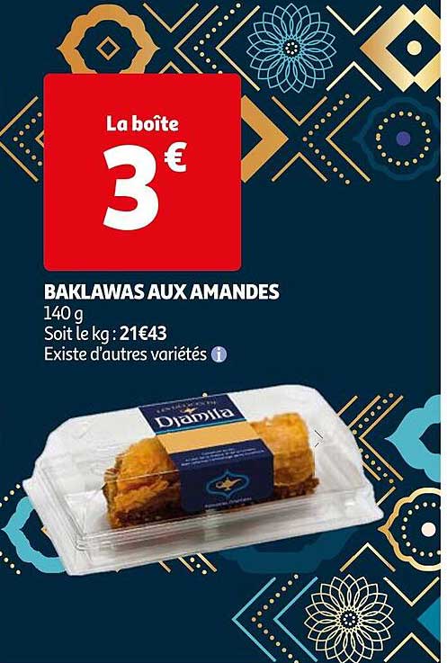 baklawas aux amandes