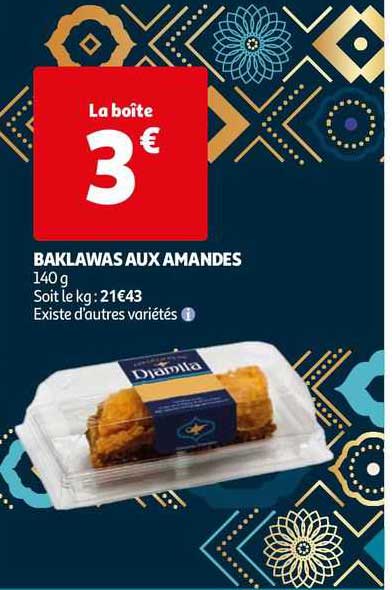 baklawas aux amandes